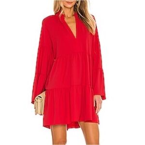 Amanda Uprichard Alexis Mini Dress In Lipstick Red Size S